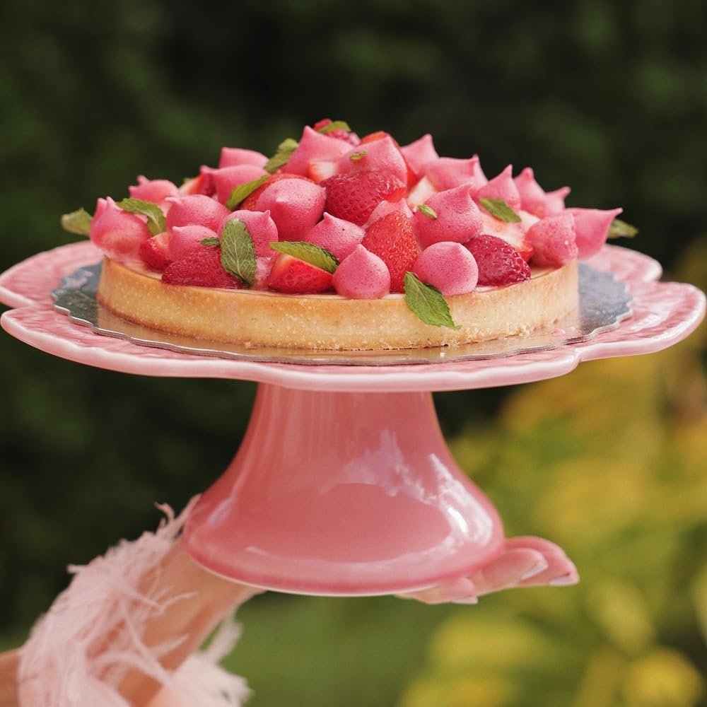 Bordallo Pinheiro Cabbage Pink Cake Stand 31 Cm/ 12"