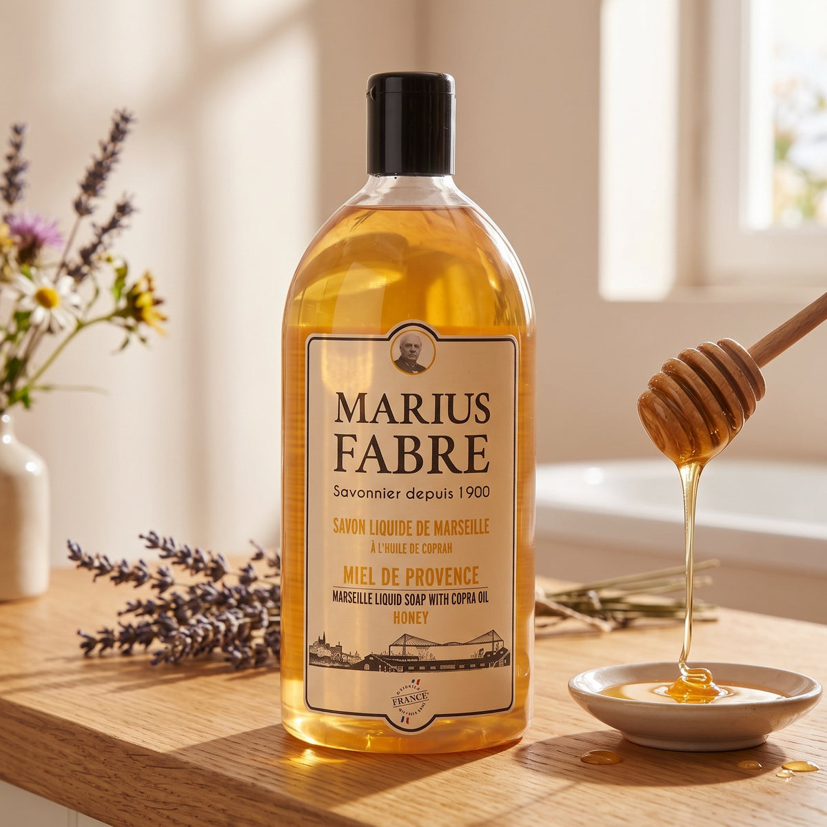 Marius Fabre Honey Liquid Soap Refill, sweet summer fragrance