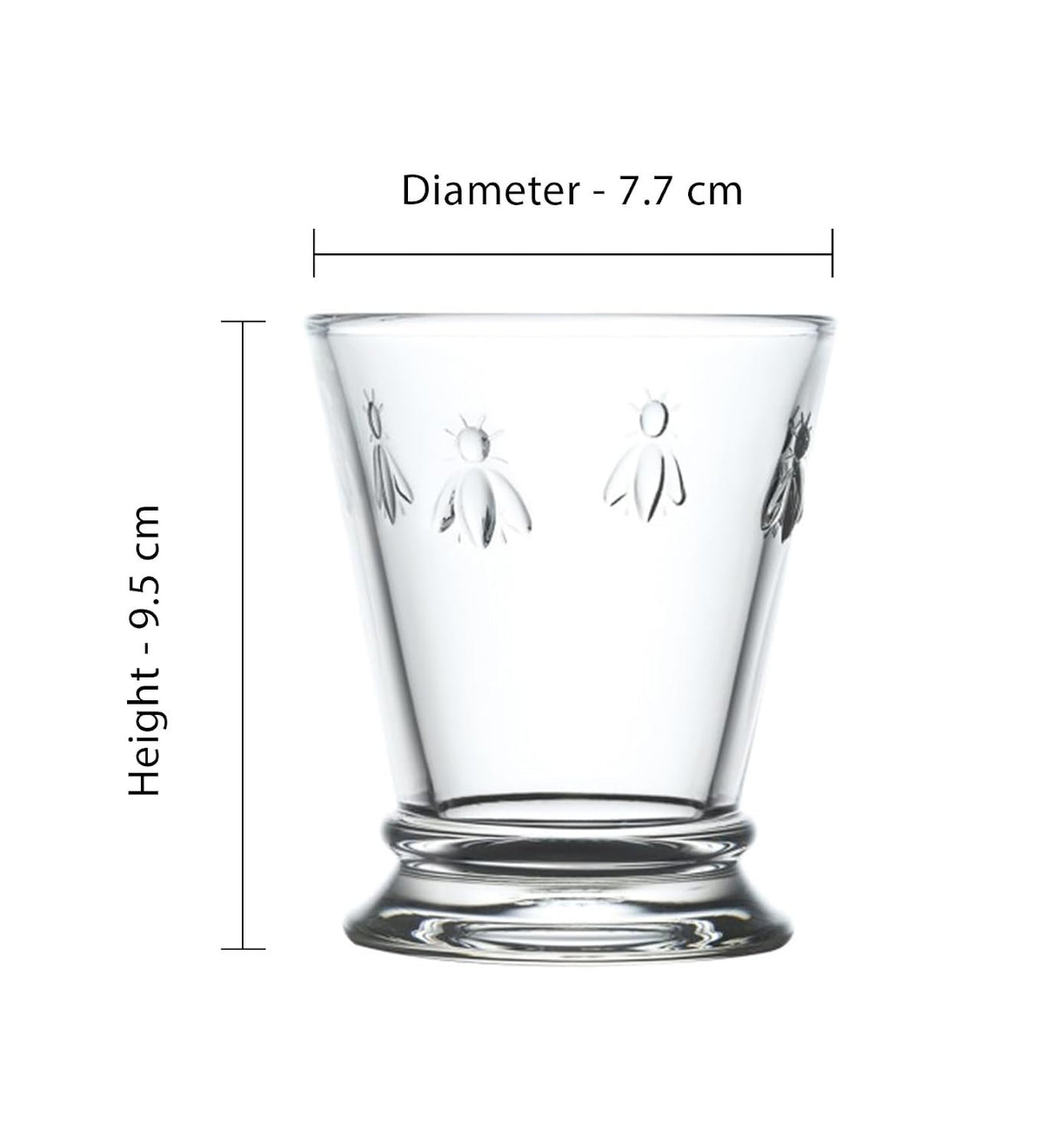 La Rochere Bee Mini Tumblers 6oz Set of 6 Lifestyle Kitchen Counter French Bistro