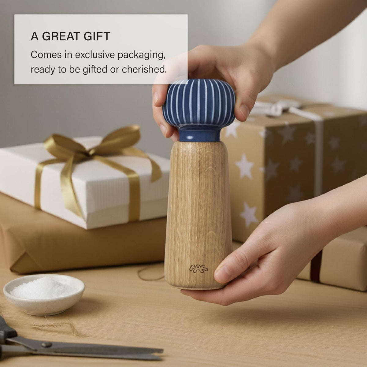 Kahler Hammershoi Salt and Pepper Grinder,  Denmark Designed by Hans-Christian Bauer
