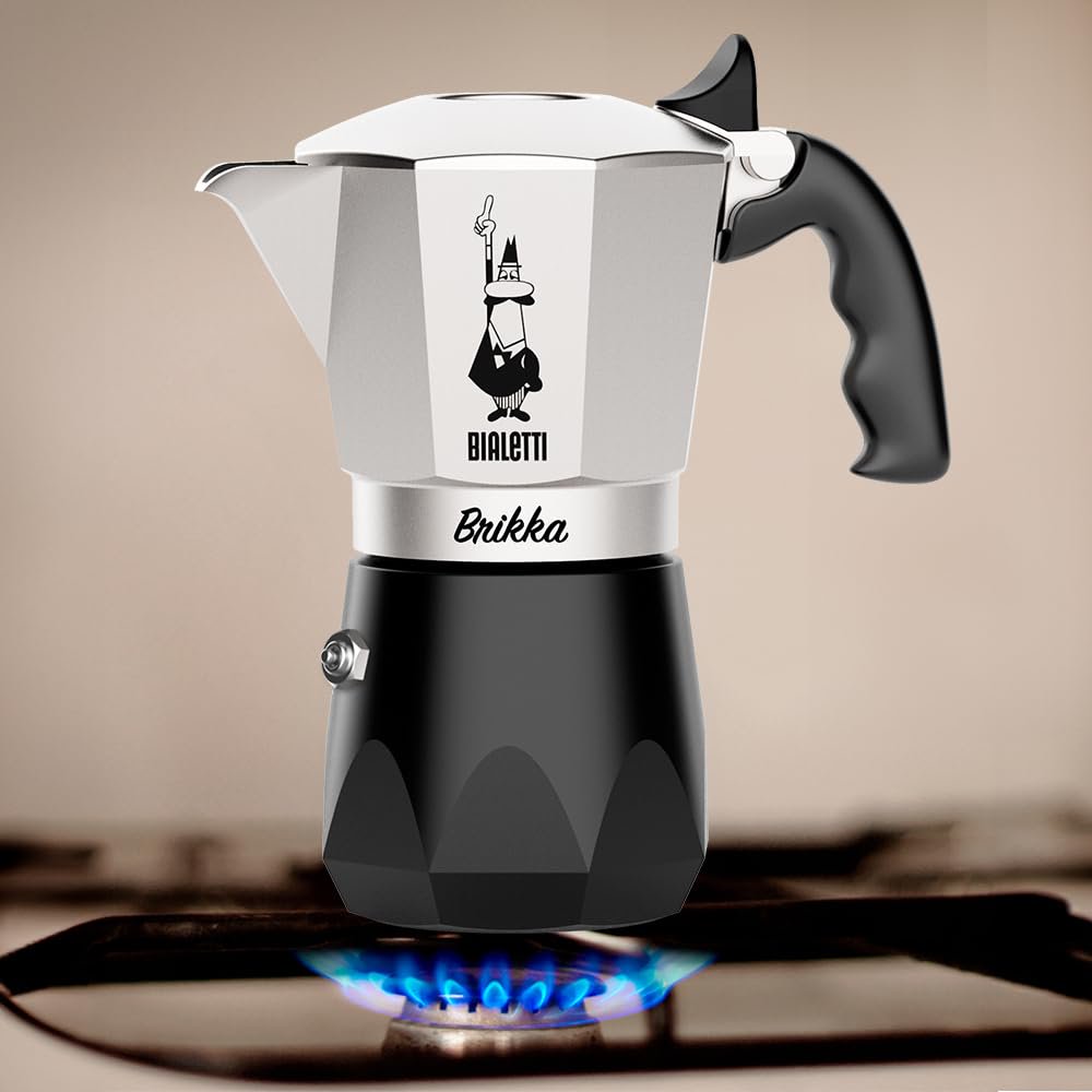 Bialetti Bricca 4-Cup Open-Fire Coffee Maker, Espresso Moka Express