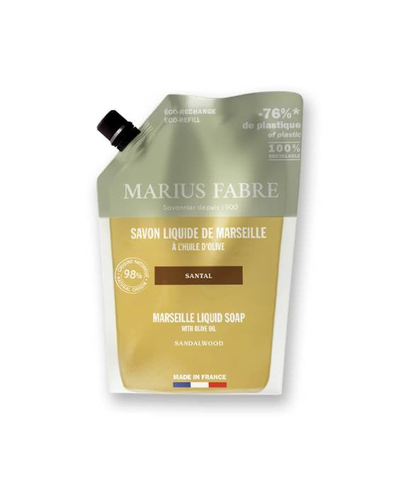 Marius Fabre Sandalwood Marseille Liquid Soap Eco-Refill | 1L