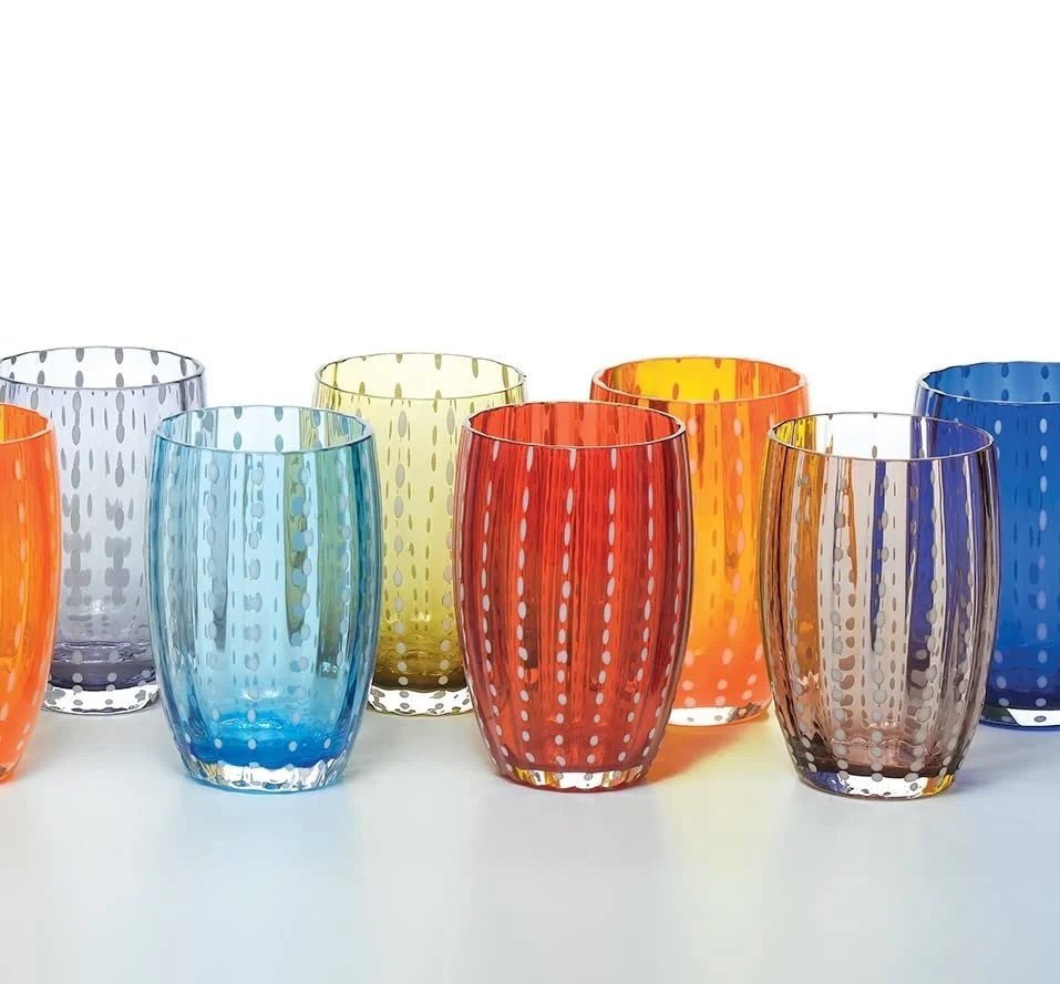 Zafferano Perle Glass Tumblers (10.8oz) | Set of 2