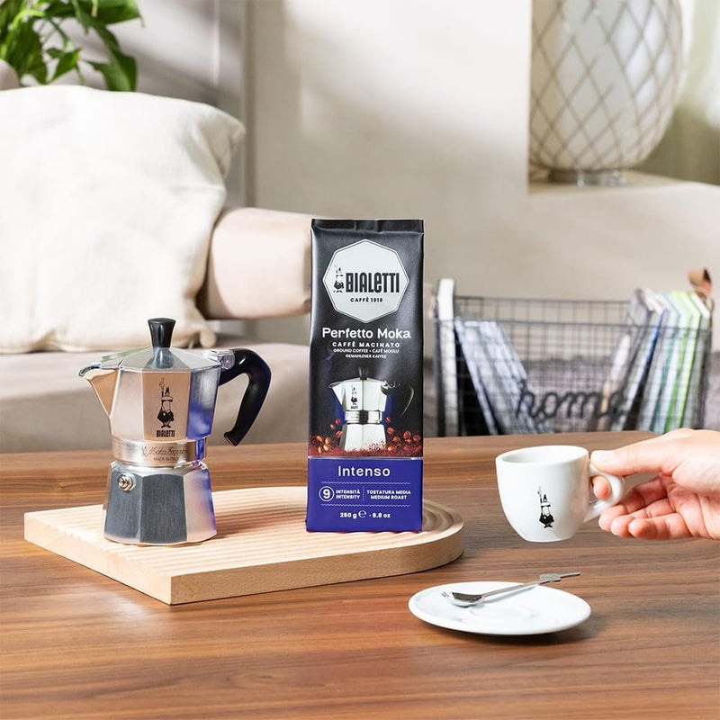 Bialetti Perfetto Moka Intenso (Strong) Ground Coffee – Dark Roast