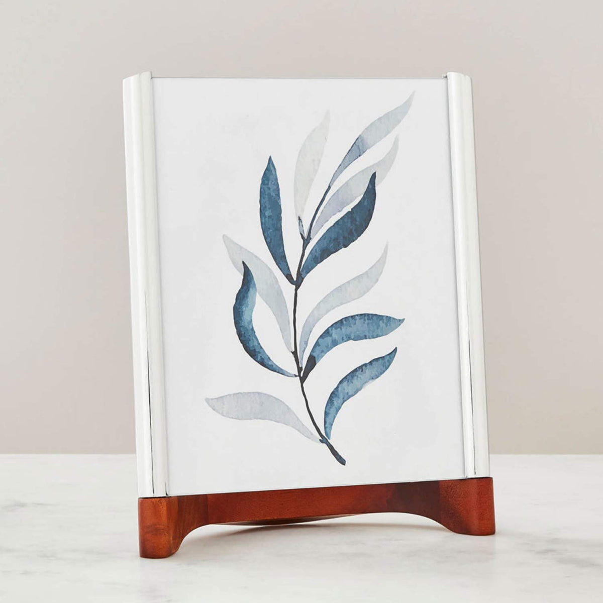 Nambe Sky View Picture Frame, Acacia Wood and Glass