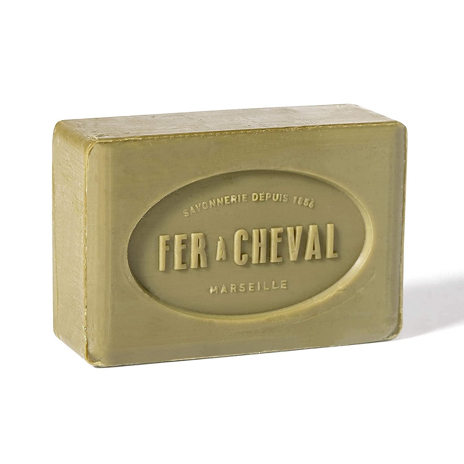 Fer A Cheval Savon de Marseille Soap Bar | Olive (Natural, Hypoallergenic & Biodegradable)