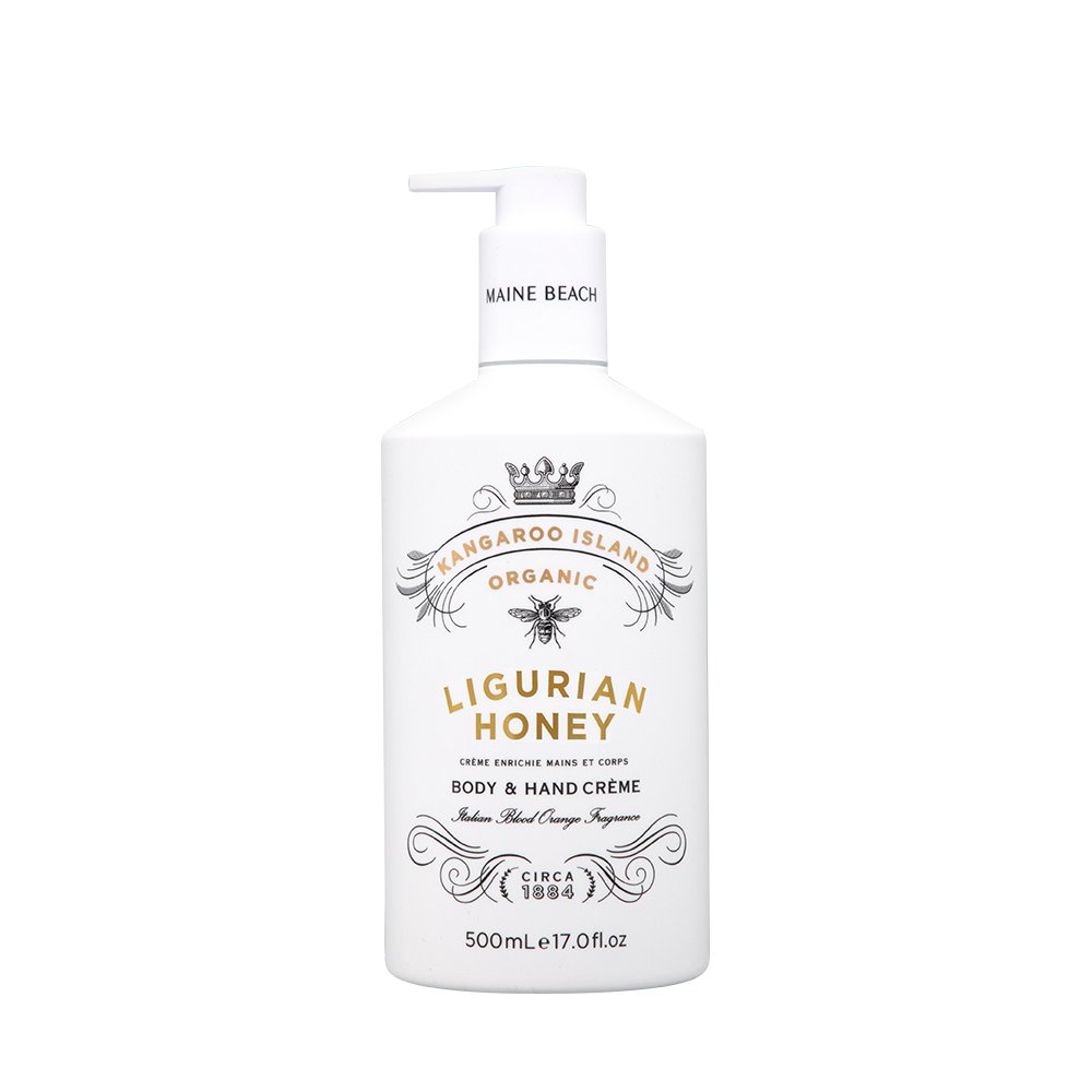 MAINE BEACH - K.I. Ligurian Honey - Organic Body and Hand Cream 500ml (17 fl oz)