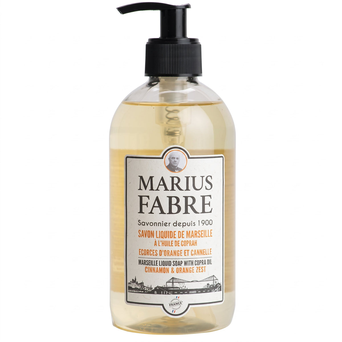 Marius Fabre Marseille Liquid Soap, Orange Zest & Cinnamon, 400ml