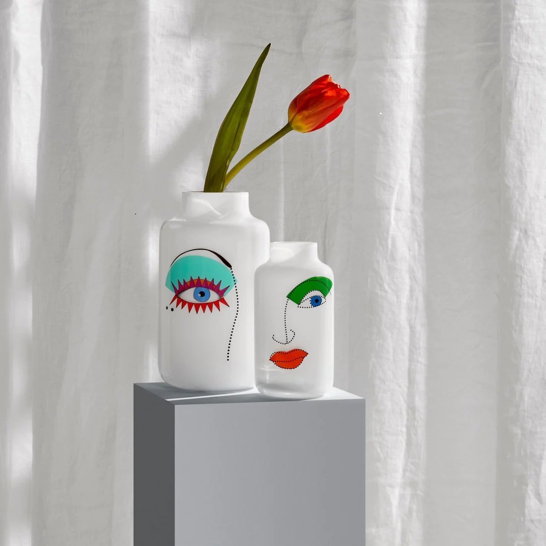 NUDE Crystal Vase Mini Magnolia | Orange Lips