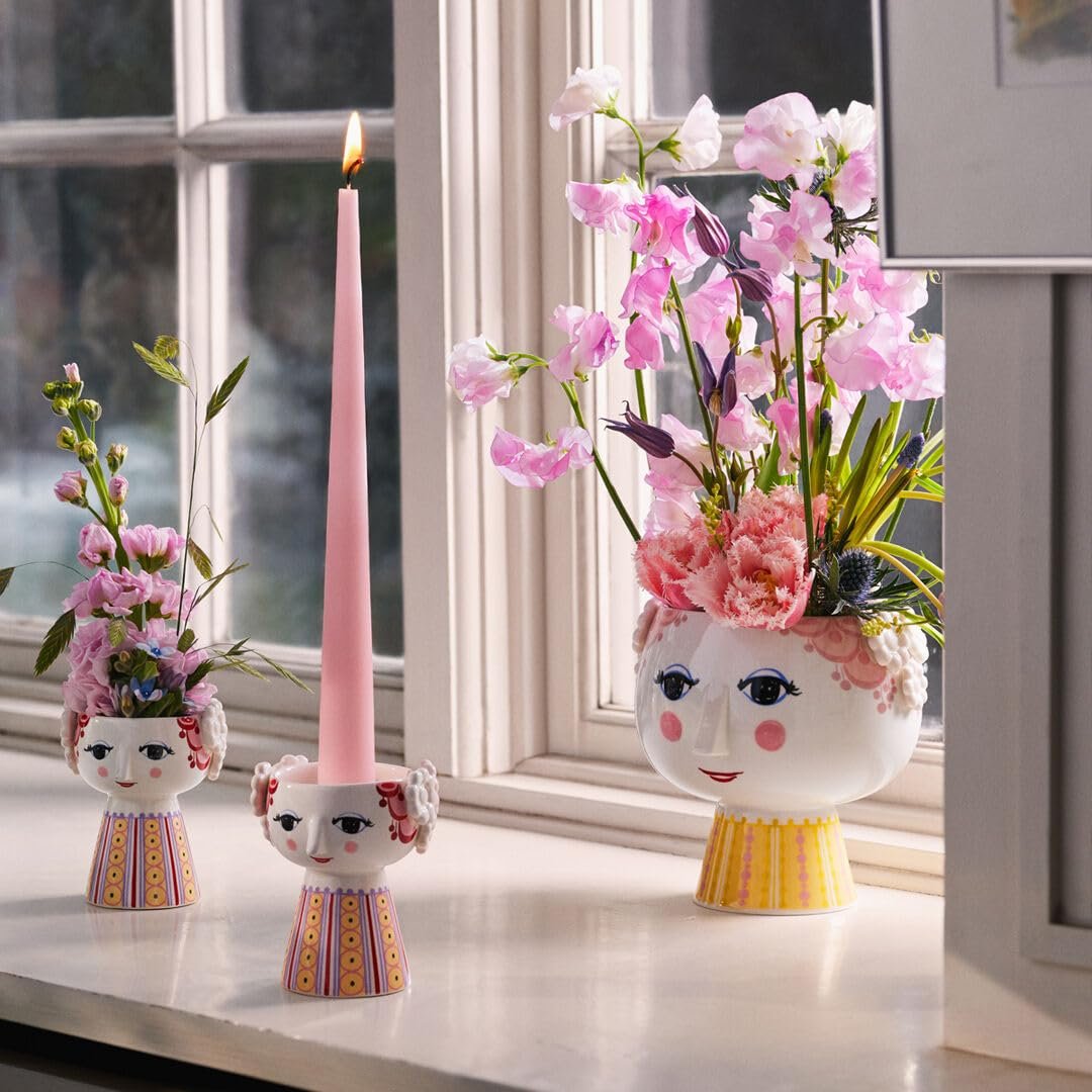 Bjørn Wiinblad Eva Candle Porcelain Tealight & Taper Holder | Blue