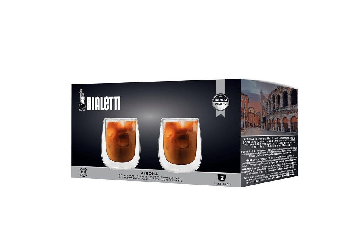 Bialetti Verona Double Wall Glass Cups | Set of 2