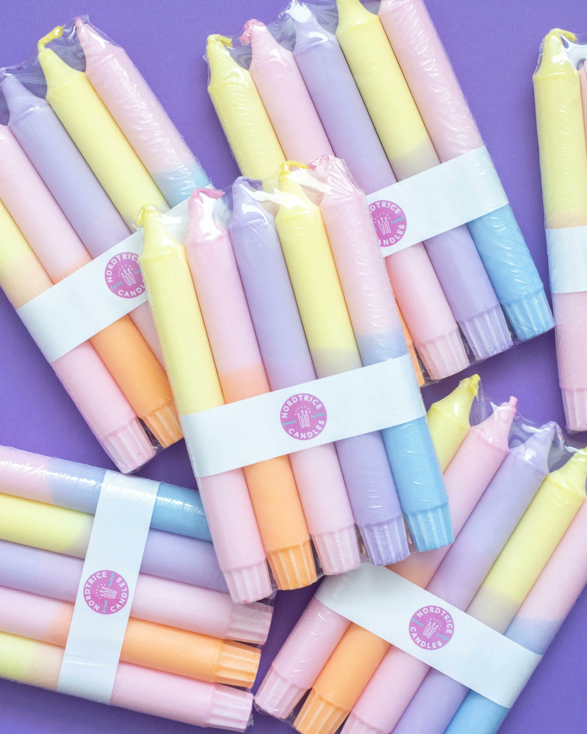 Nordtrice Handmade Pastel Taper Candles – 5-Pack from Copenhagen