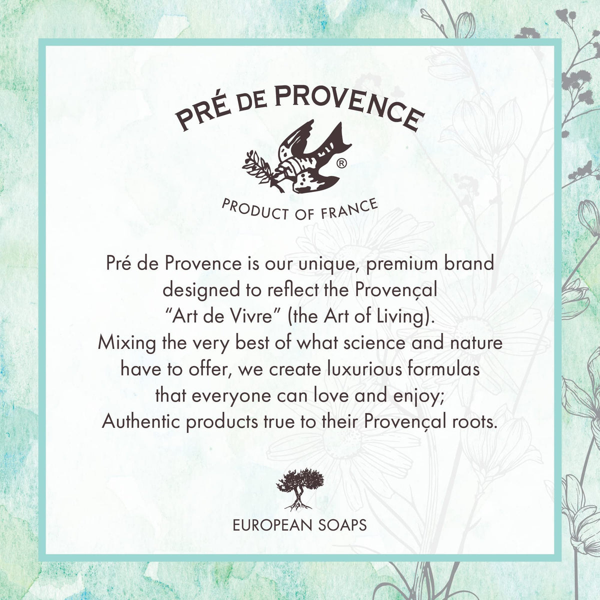 Pre de Provence 250g Soap Bar, Pack of 4 - White Gardenia