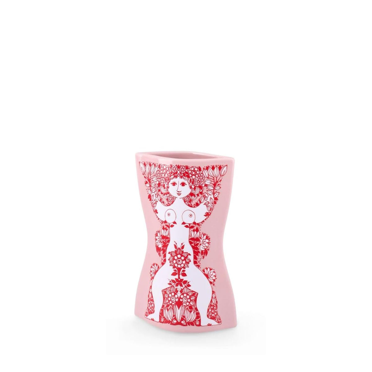 Bjorn Wiinblad Nina Vase, Pink and Red, 6.5" H