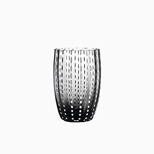 Perle Glass Tumblers (10.8oz ) | Set of 2 | Gray