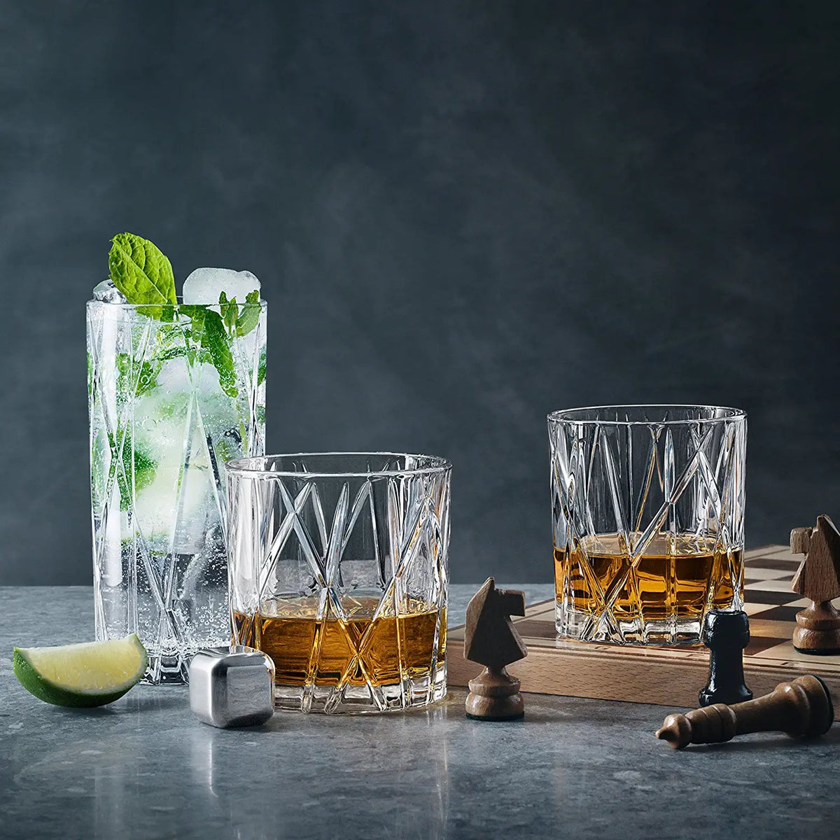 Orrefors City Crystal Highball | 12oz | Set of 4