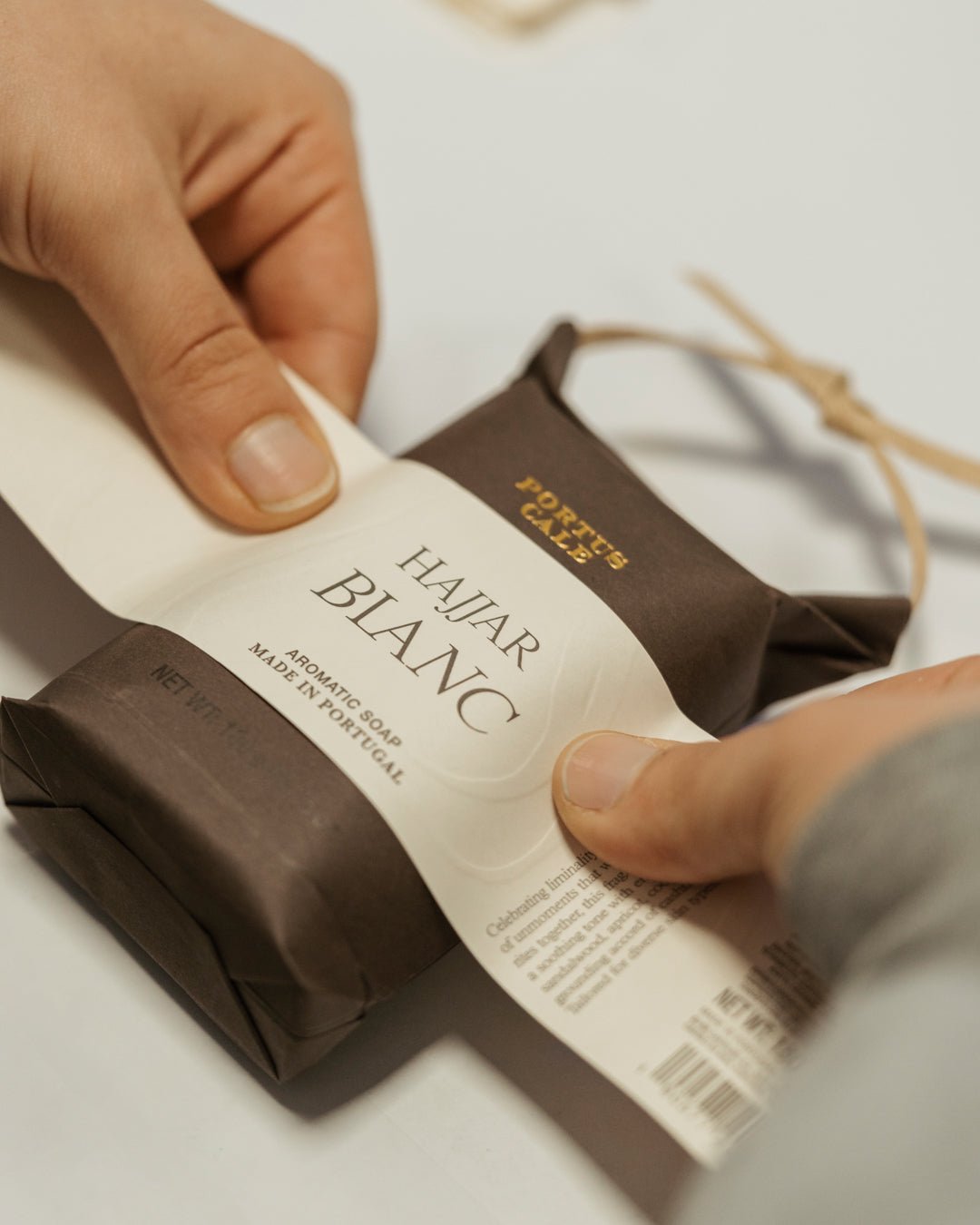 Portus Cale Hajjar Blanc, 180g Soap Woody and Oriental Fragrance Luxury Paper-Wrapped from Portugal