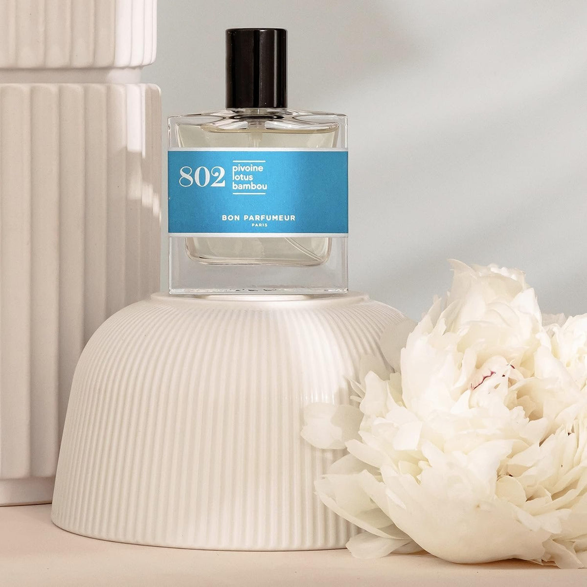 Bon Parfumeur 802 Nymphéa Céleste blue bottle detail aquatic perfume