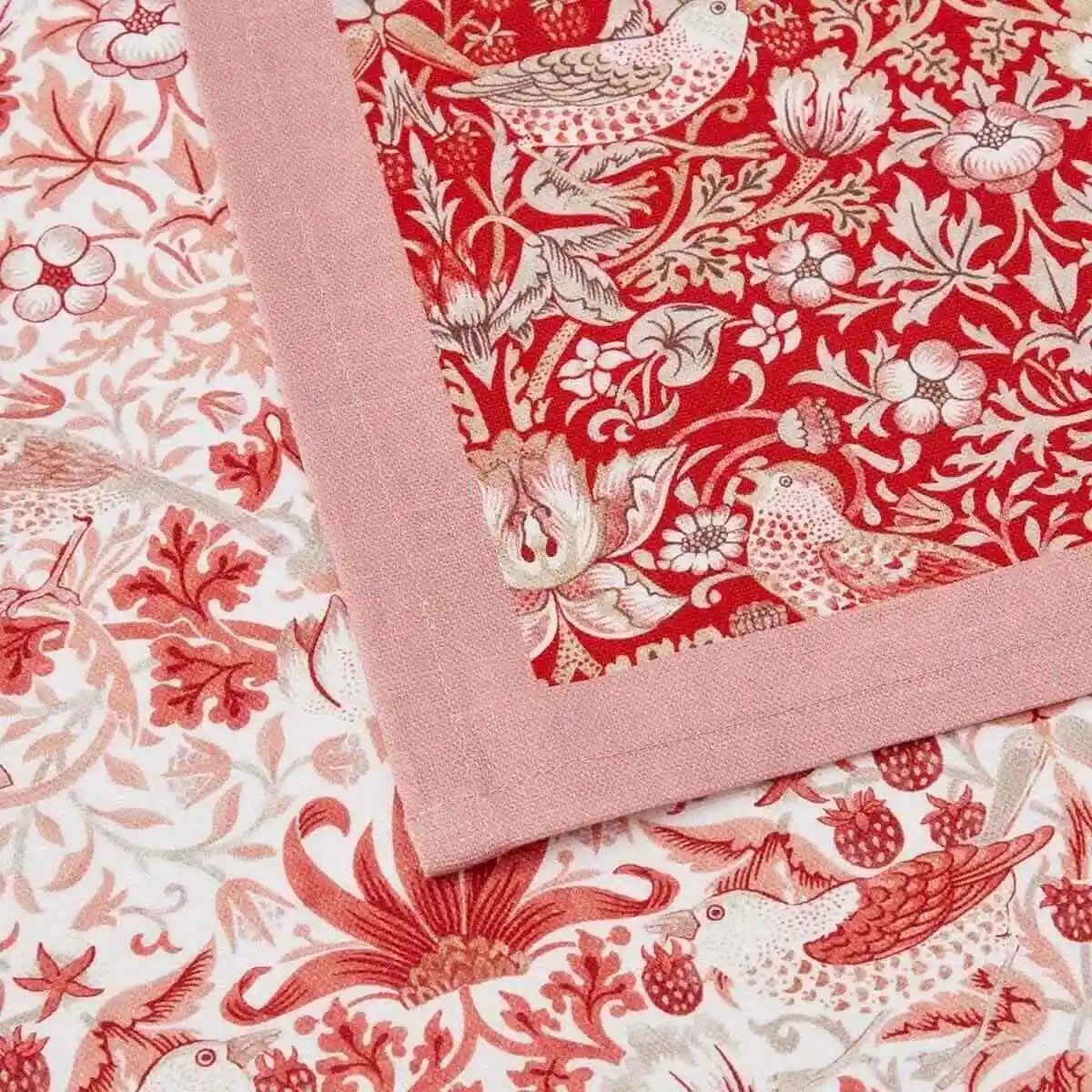 Morris & Co x Spode Strawberry-Thief Set of 2 Tea Towels Cotton (18" x 29")