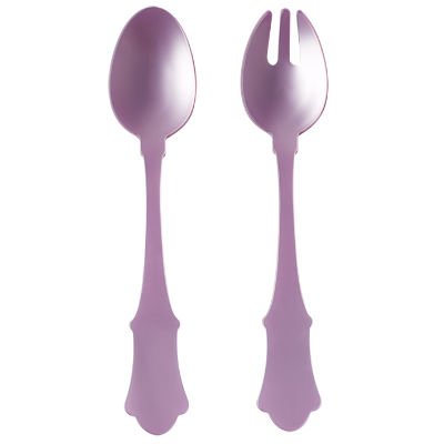 Old Fashion Honorine Salad Serving Spoon Set | Lilac