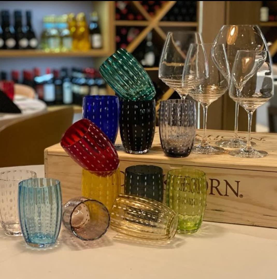 Zafferano Perle Glass Tumblers (10.8oz) | Set of 2