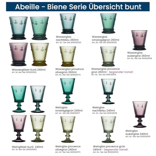 La Rochere Bee Tumblers Multicolor Set of 4 (9-oz
