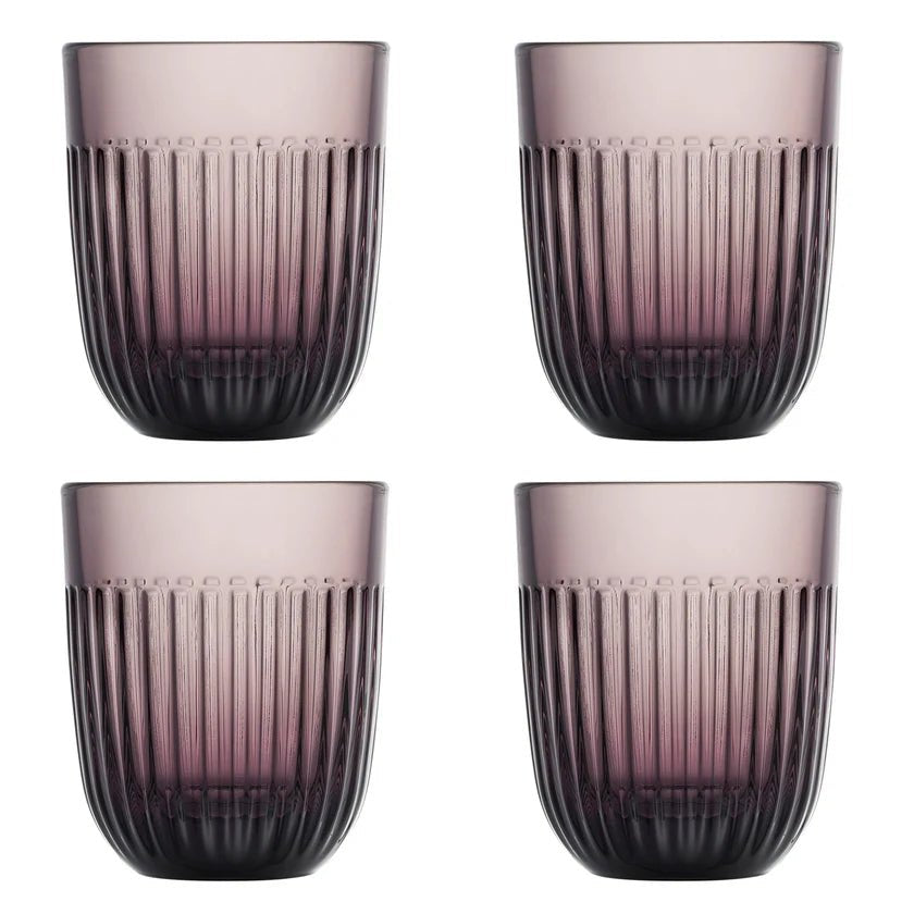 La Rochère Ouessant eggplant glass tumbler 10 oz capacity