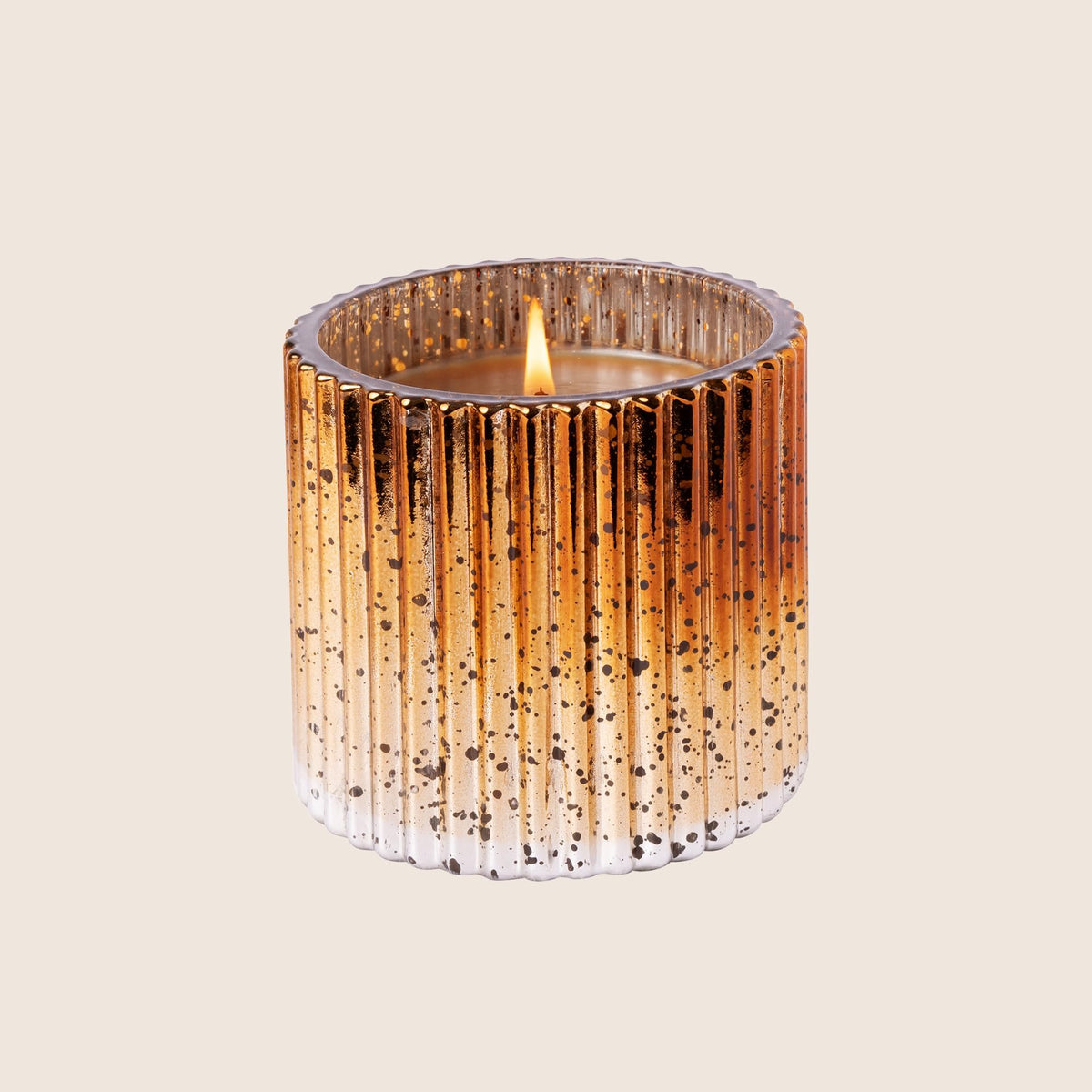 Cinnamon Cider Aromatique Plaid Ribbed Glass 9 oz Scented Jar Candle