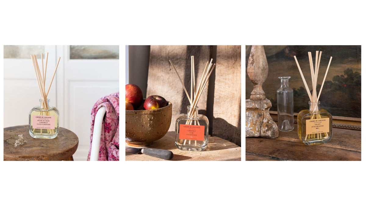 Cirerie de Gascogne Reed Diffuser, Armagnac Saffron Leather - Long Lasting Home Fragrance 200ml