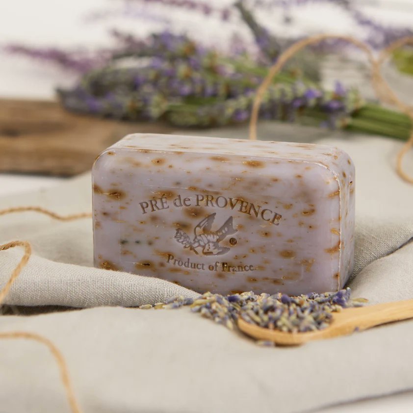Pre de Provence Lavender Soap Bar, exfoliating fragrance from Provence