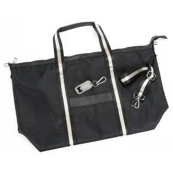 Alpha Black Nylon Duffle Bag with Straps - Home Decors Gifts online | Fragrance, Drinkware, Kitchenware & more - Fina Tavola