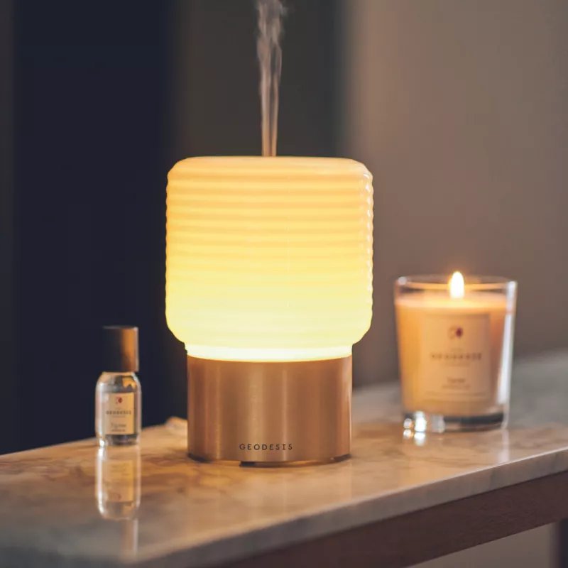 Luxury refresher oil by Geodesis – premium aromatic blend in glass bottle