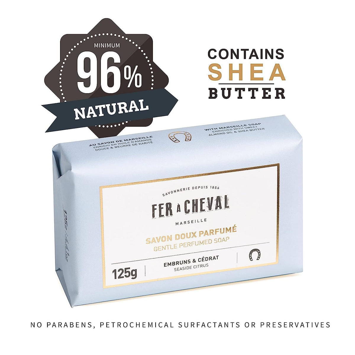 Fer à Cheval Marseille Soap Bar | Argan Oil & Shea Butter | Set of 2