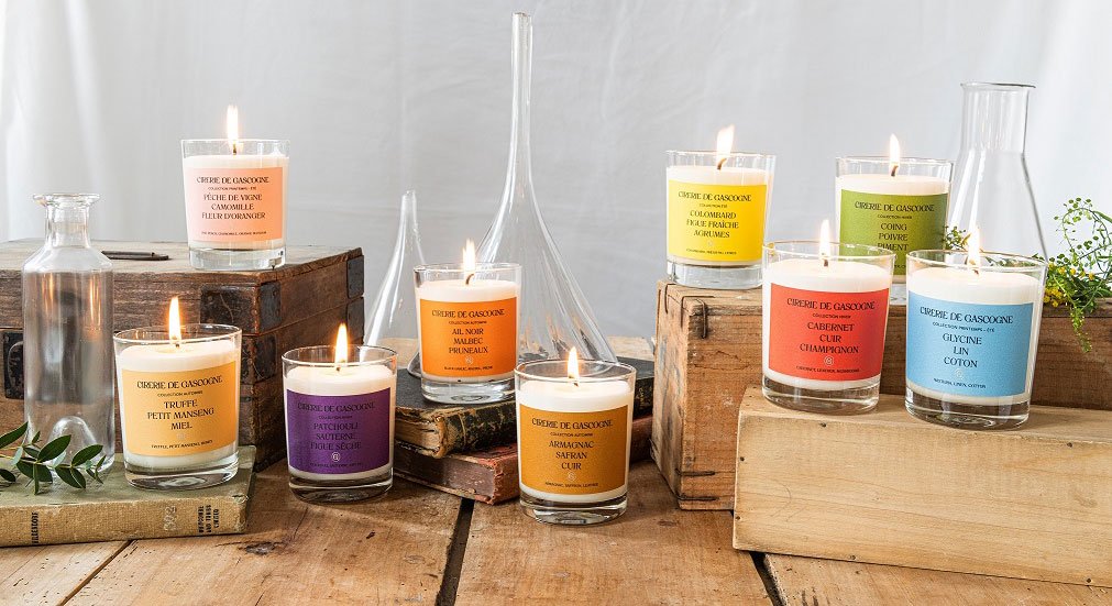 Cirerie de Gascogne Scented Candle, Colombard Fresh-Fig Citrus Blend, Scent Long Lasting Home Fragrance