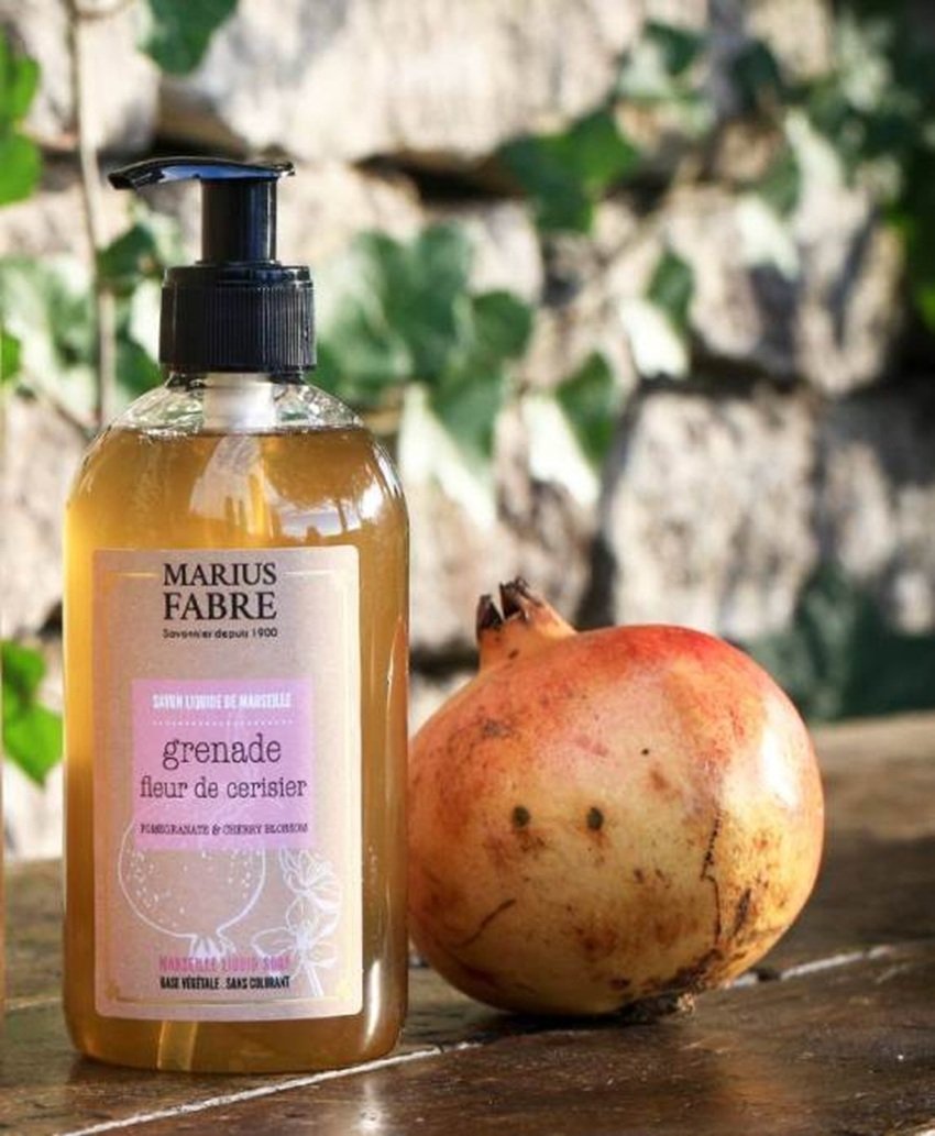 Marius Fabre, Marseille Liquid Soap Cherry Blossom and Pomegranate Fragrance, 400ml