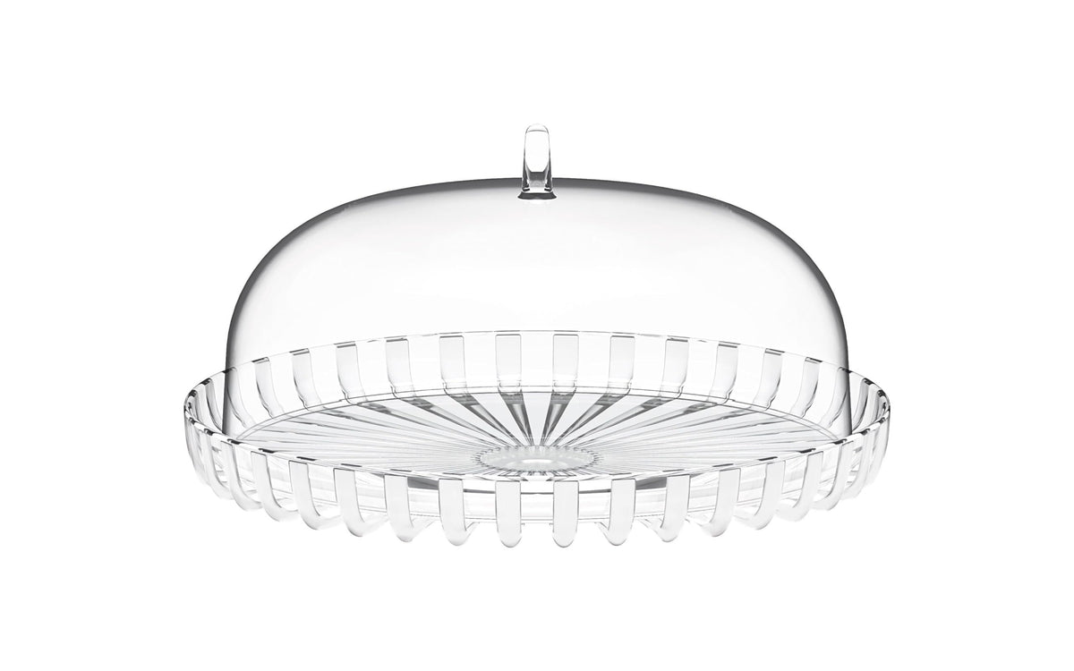 Guzzini Dolcevita Cake Stand (12") Mother of Pearl 100% Recycled Plastic Unbreakable Reusable BPA-Free