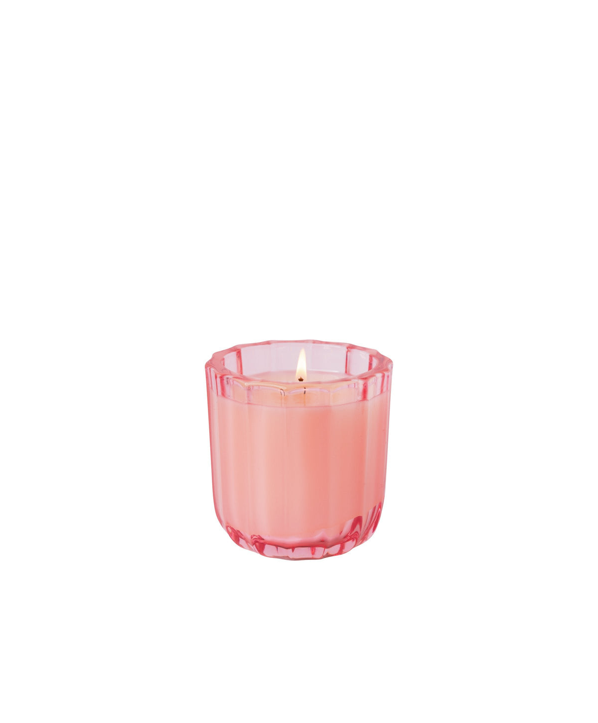 Aromatique The Smell of Spring - Ribbed Glass Candle 8oz Pink Vessel
