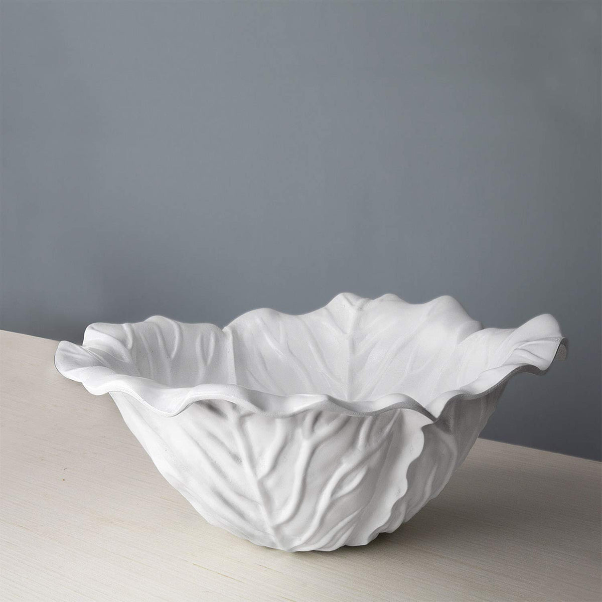 VIDA White Lettuce Large Bowl | 13.75"D