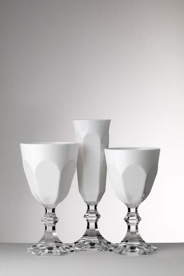 Italian-Style Acrylic Water Goblets White | Mario Luca Giusti Set of 6