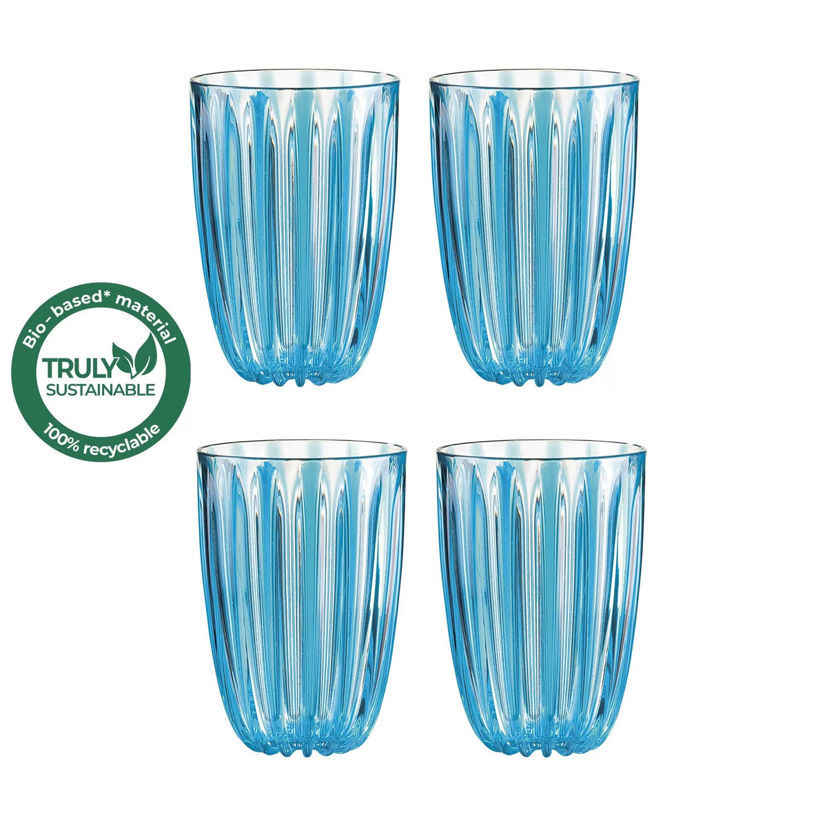 Dolcevita Outdoor Tumblers | Set of 4 | Turquoise