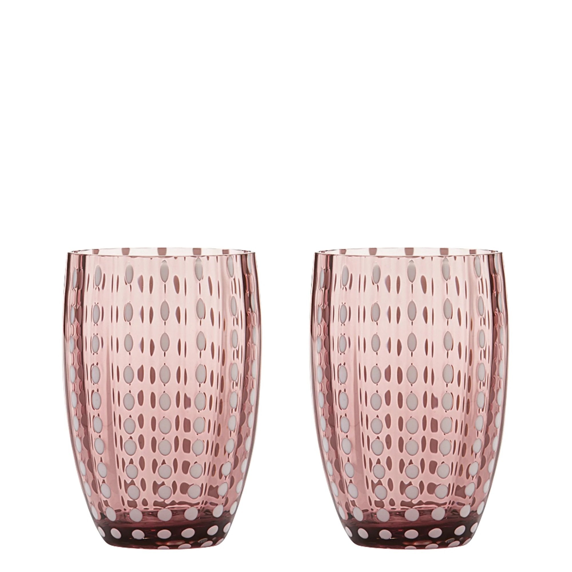 Zafferano Perle Glass Tumblers (10.8oz) Amethyst