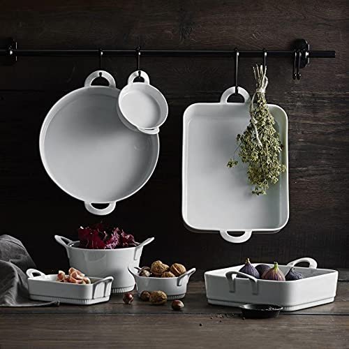 Pillivuyt France, Toulouse French Porcelain Crème Brulée DishBaker, 4.75 Inches Diameter, Oven-Microwave-Freezer, White