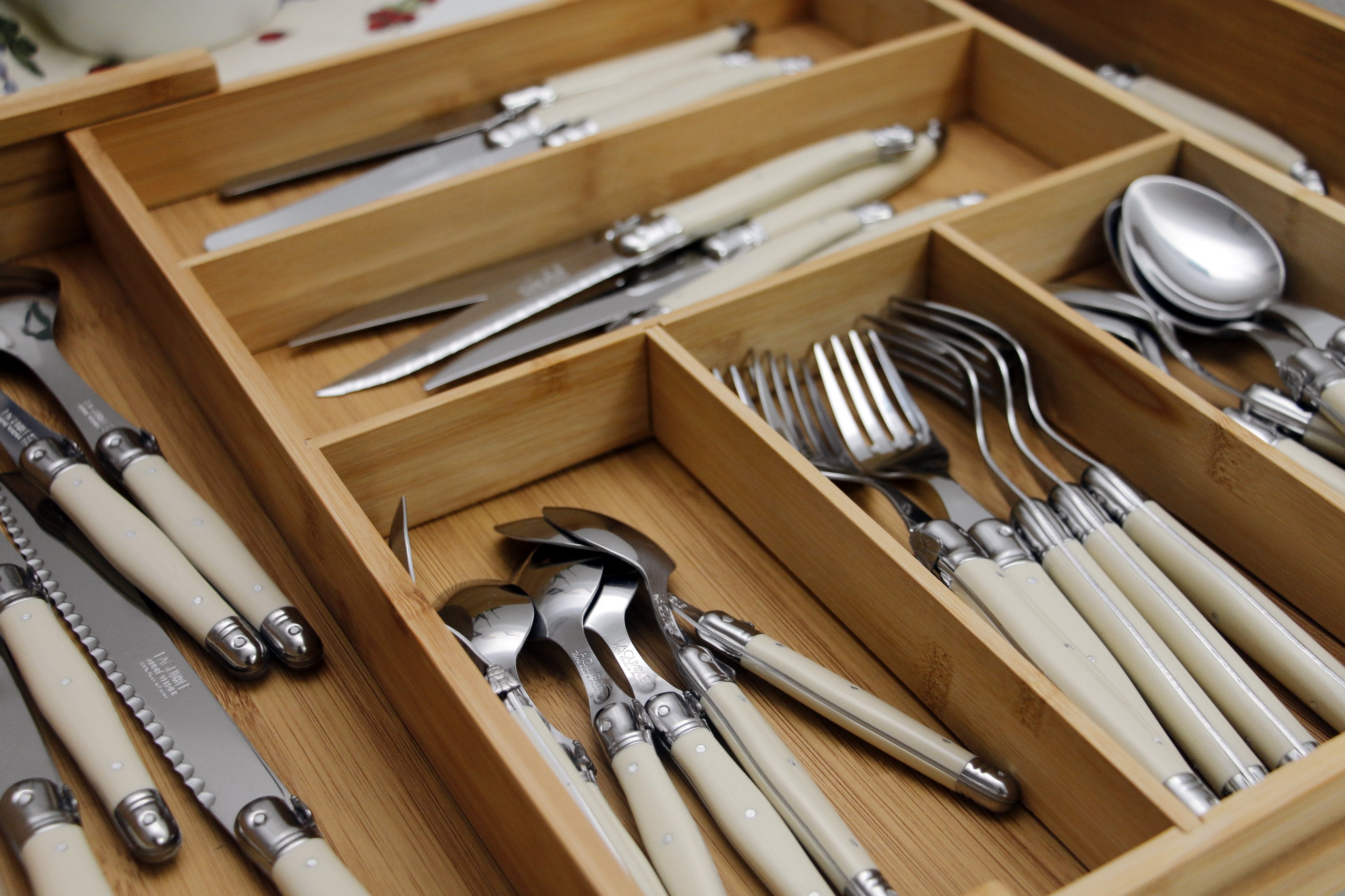 André Verdier Laguiole Debutant Ivory 5-Piece Flatware Place Setting