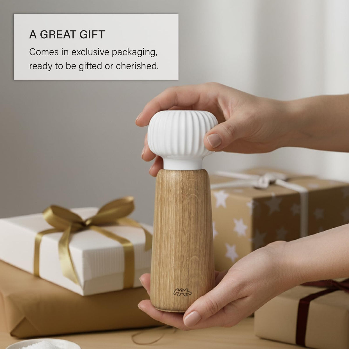 Kahler Hammershoi Salt and Pepper Grinder,  Denmark Designed by Hans-Christian Bauer