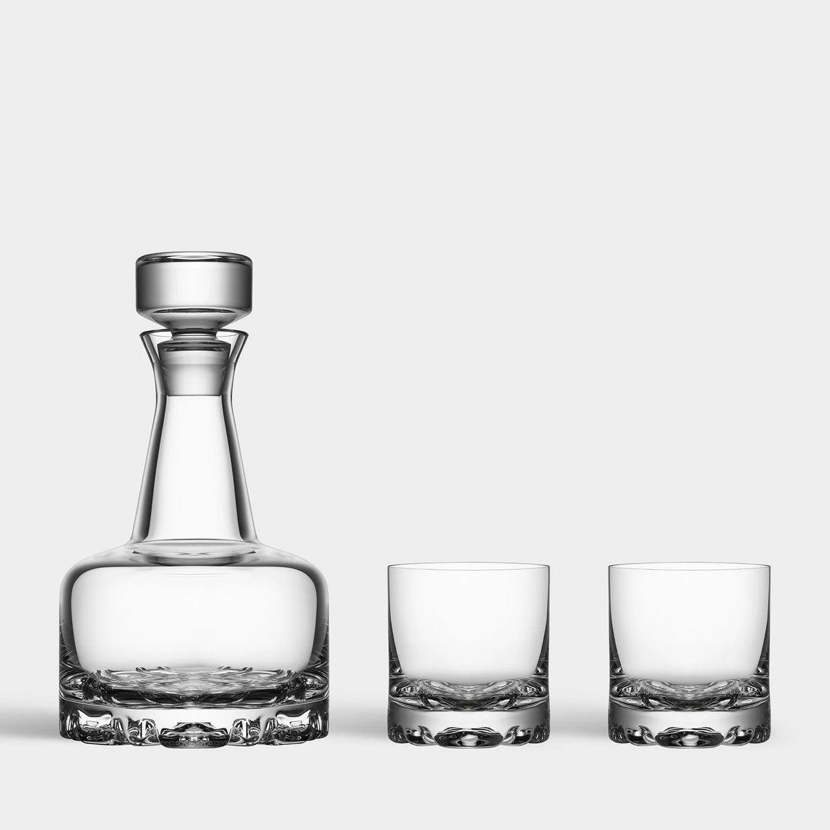 Orrefors Erik 3-Piece Crystal Decanter Set | Decanter & 2 DOF Glasses