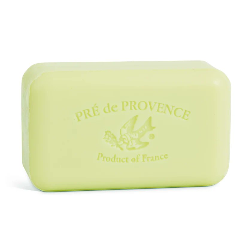 Pre de Provence Linden Soap close-up, shea butter enriched lather