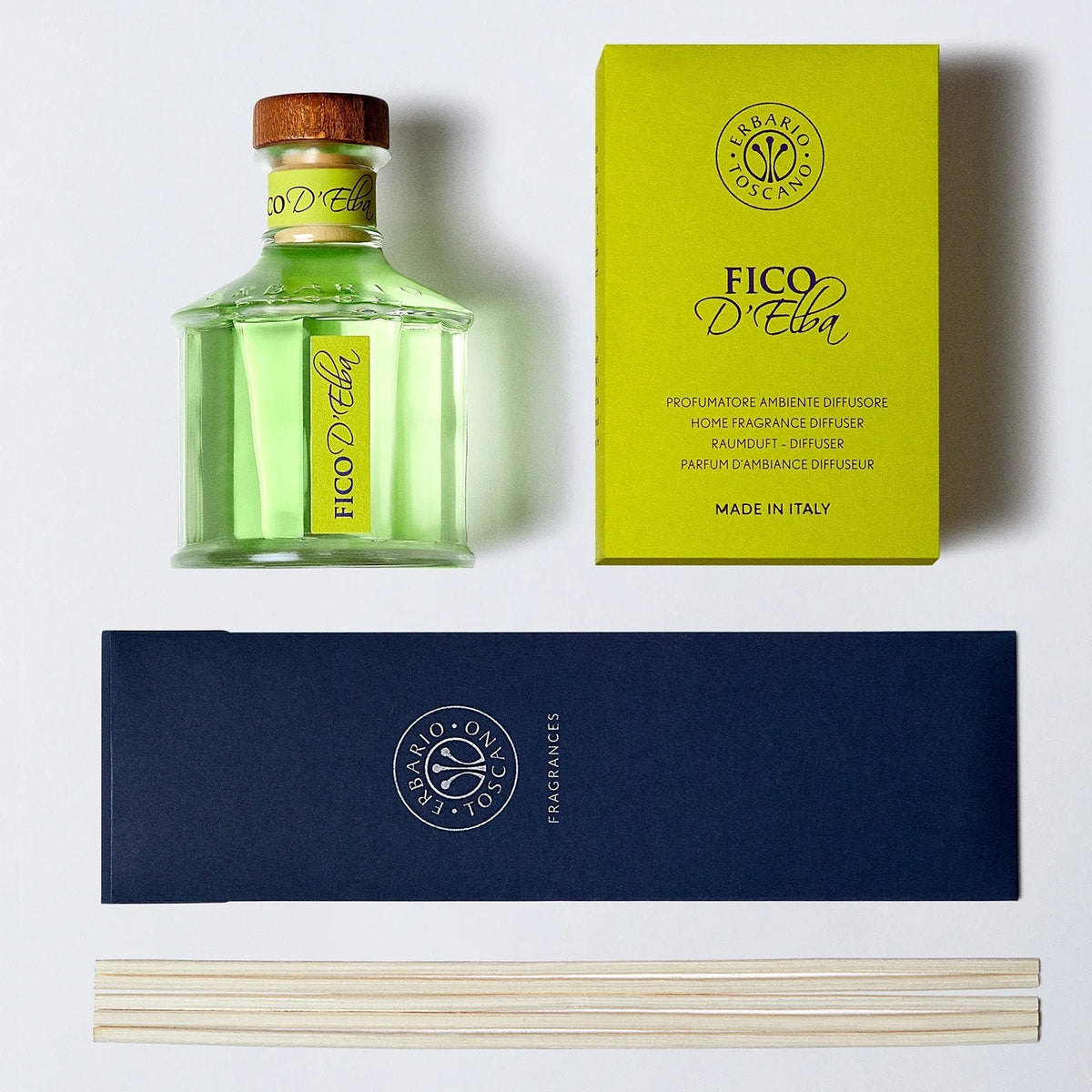 Erbario Toscano Fico D'Elba diffuser bottle and reeds detail