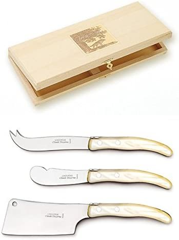 Laguiole Berlingot Cheese Knife Set | Set of 3 | Pearl Handle