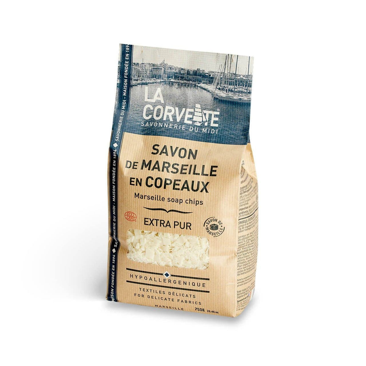 La Corvette, bag of Marseille soap chips EXTRA PUR, 750g