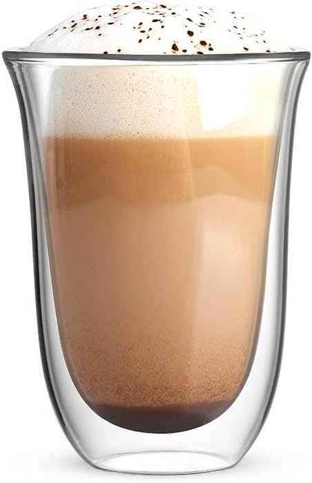 Bialetti Firenze double wall borosilicate glass cups set of 2 three sizes espresso cappuccino latte